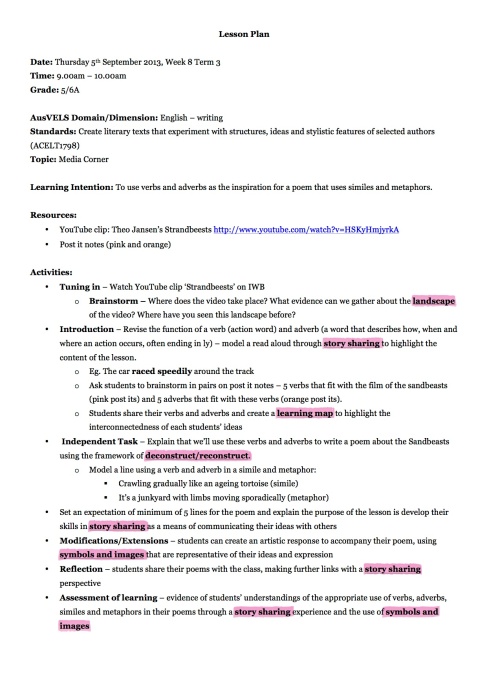 8 Ways Adapted Lesson Plan
